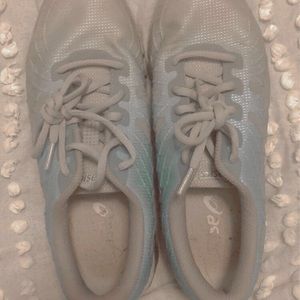 Blue and grey ASICS